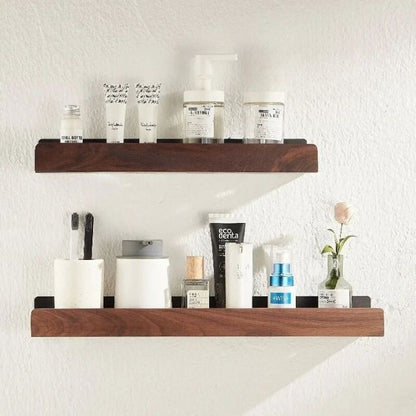 Wandrek Hout Badkamer Boorvrij Zelfklevend Houten Wandplank Keuken Badkamer Opbergplank Muurrek Organizer