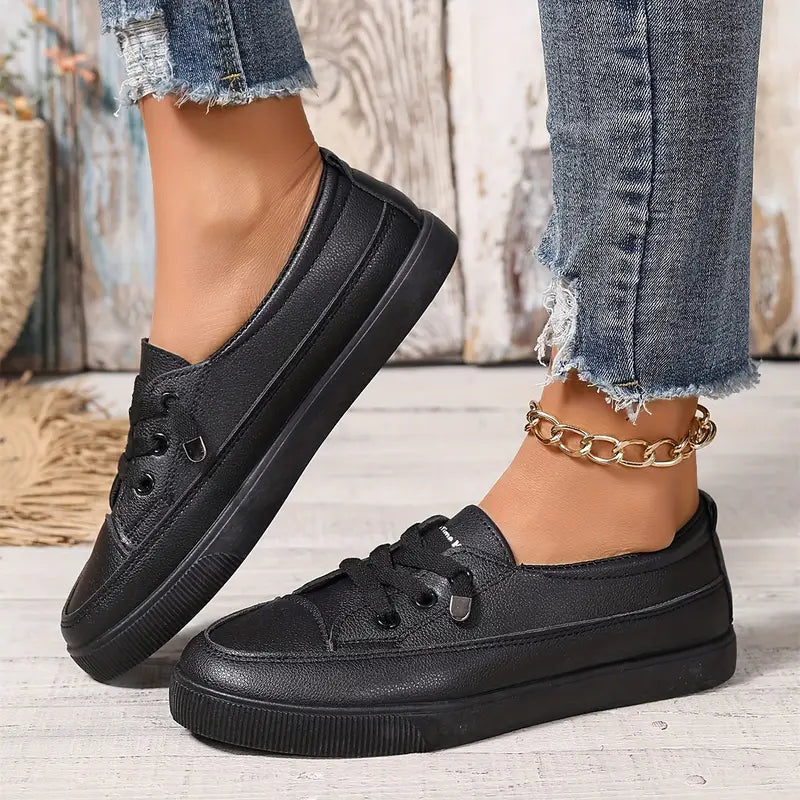 Dames Instappers Comfortabel Leer Bruin Casual Stijl
