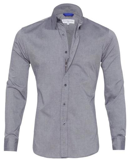 Heren Overhemd Slim Fit Stretch met Ritssluiting