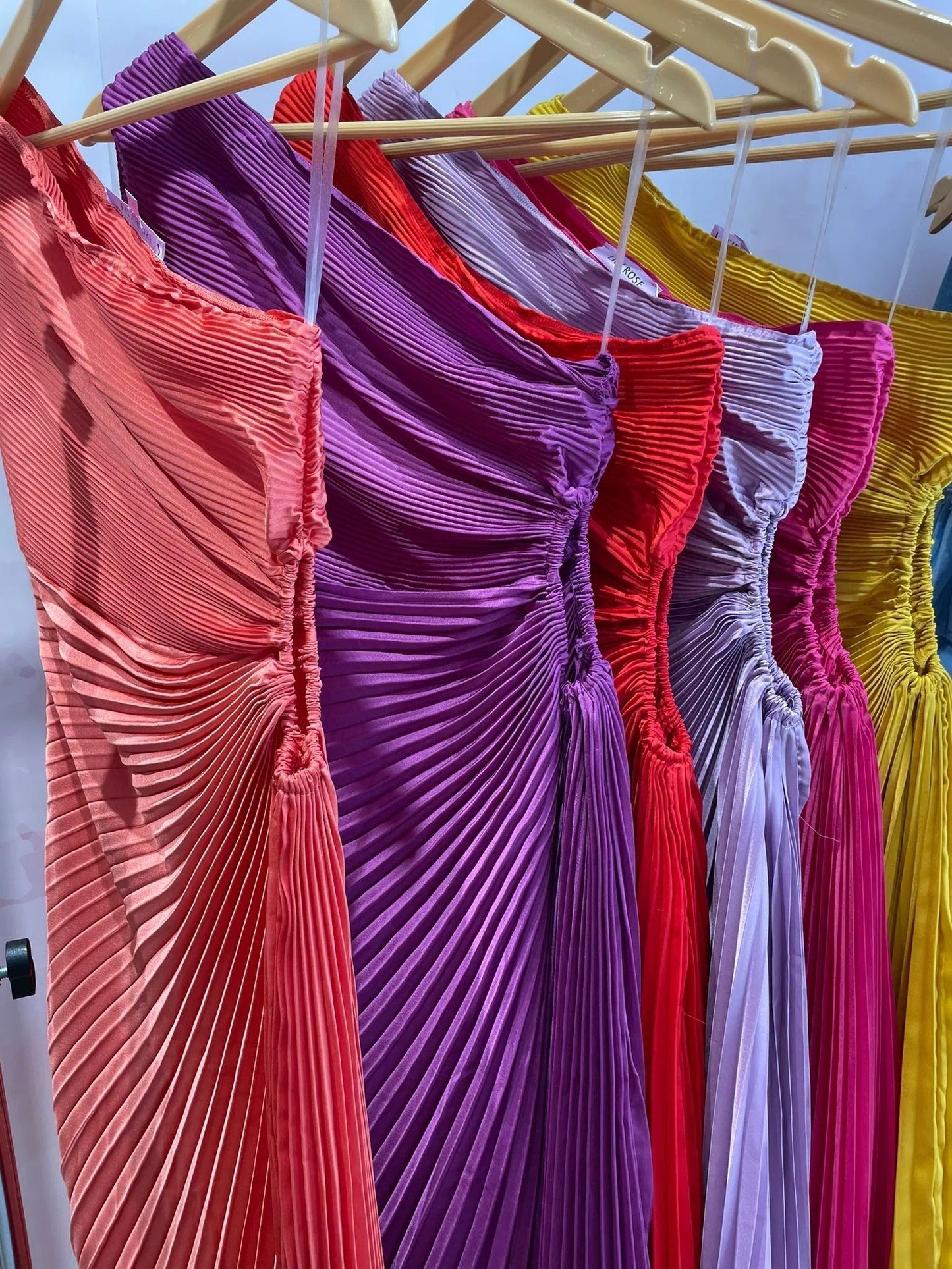 Elvira | Elegante Enkelschouderjurk Rimpel Stijl