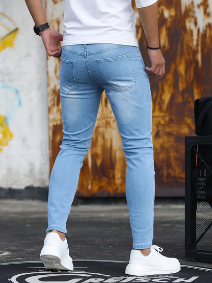 Heren Skinny Jeans van Stretch Denim Comfortabel en Stijlvol