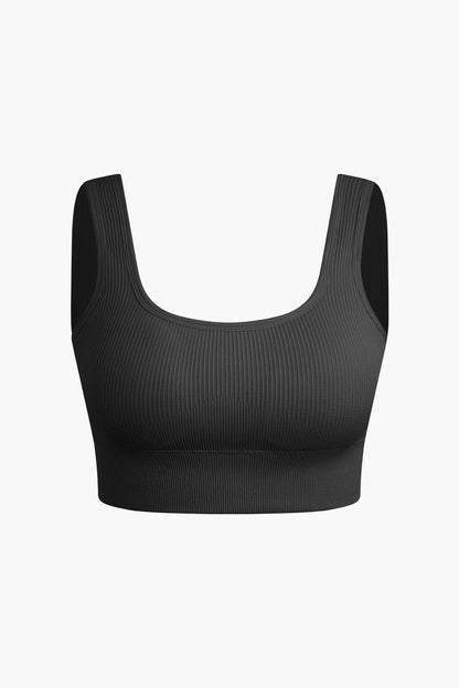Yogaset Dames Naadloos met Crop Top en Shorts