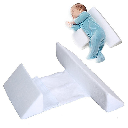 Baby Zijslaap Positiekussen – Driehoekig Antirol Kussen met Verstelbare Breedte – Zacht Memory Foam – Ademend & Wasbaar – Voor Pasgeborenen tot 12 Maanden