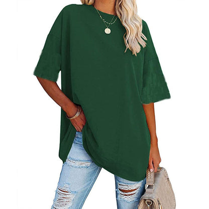 Dames Top Korte Mouwen Zomerse Losse Fit Casual