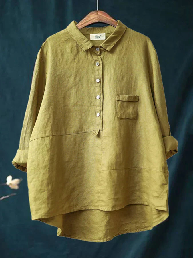 Linnen Blouse Dames Zomerjurk Casual Luchtig - StudioMarella