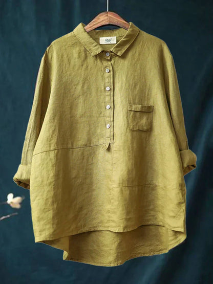 Linnen Blouse Dames Zomerjurk Casual Luchtig - StudioMarella