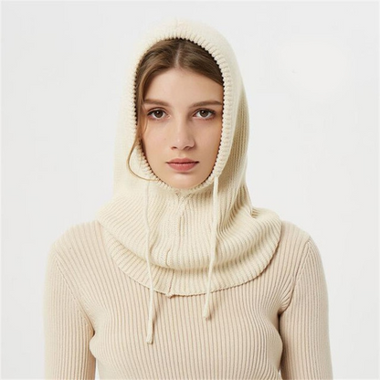 Gebreide Muts met Trekkoord – Winter Beanie met Capuchon voor Koude Dagen