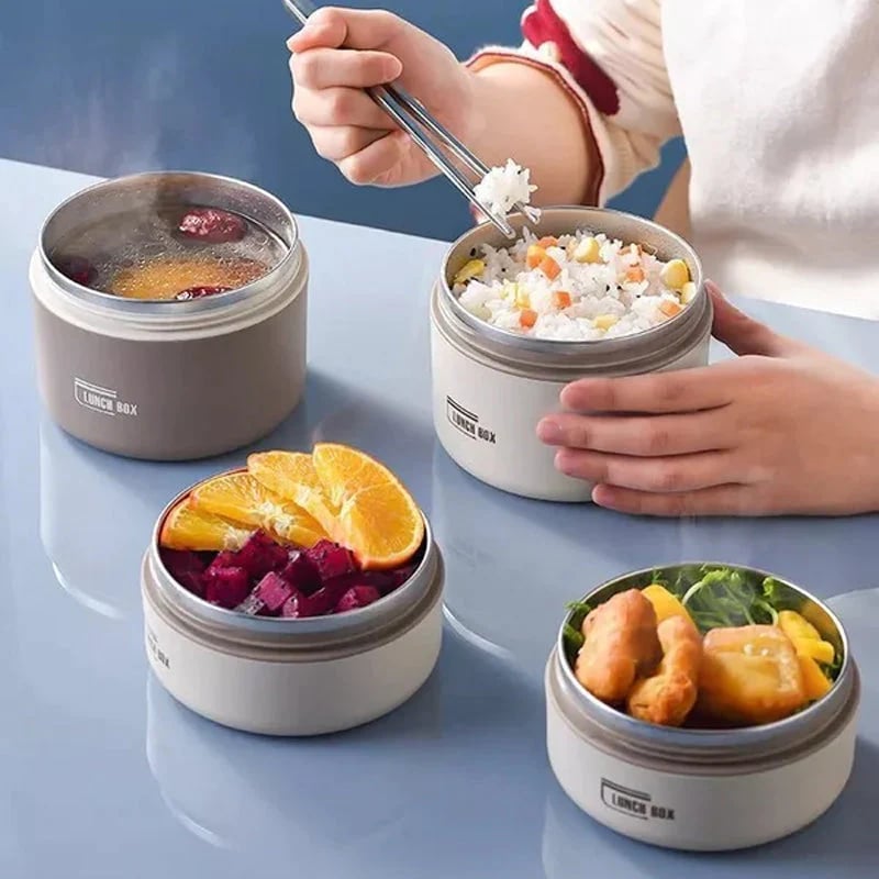 Geïsoleerde Lunchbox met Vacuümtechnologie – Houdt Eten Tot 4 Uur Warm – Lekvrij RVS Ontwerp – Ideaal voor School en Werk