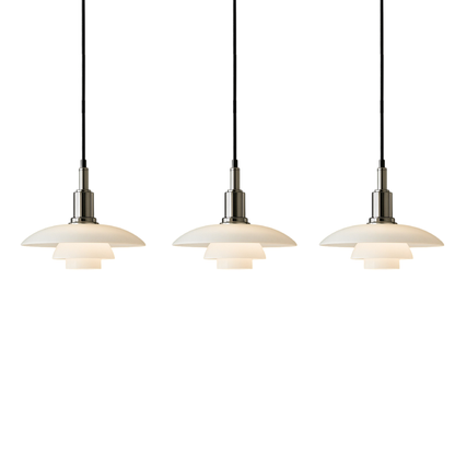 Deense design hanglamp 2/3 koppen glas metaal goud eetkamer keuken eiland Scandinavisch minimalistisch