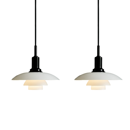 Deense design hanglamp 2/3 koppen glas metaal goud eetkamer keuken eiland Scandinavisch minimalistisch