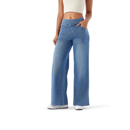 Dames Broek Wijd Model Stretch Denim
