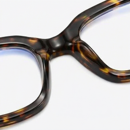Oversized Leesbril met Schildpaddenmotief – Bluelight Filter & Veermechanisme