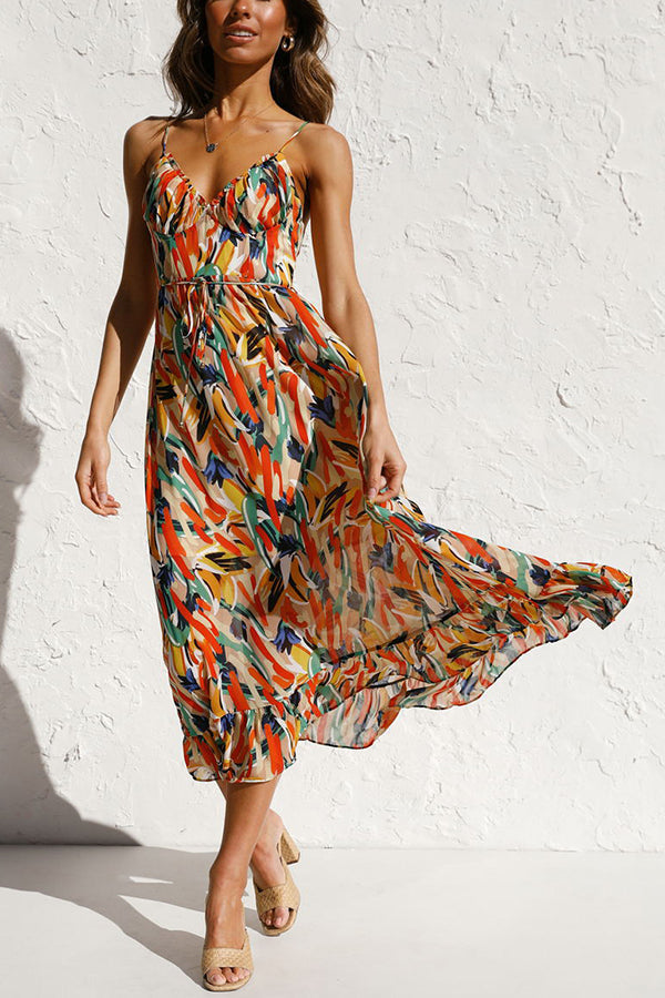 Vrouwen Zomerjurk Midi Veelkleurig Jurk Zomerkleding