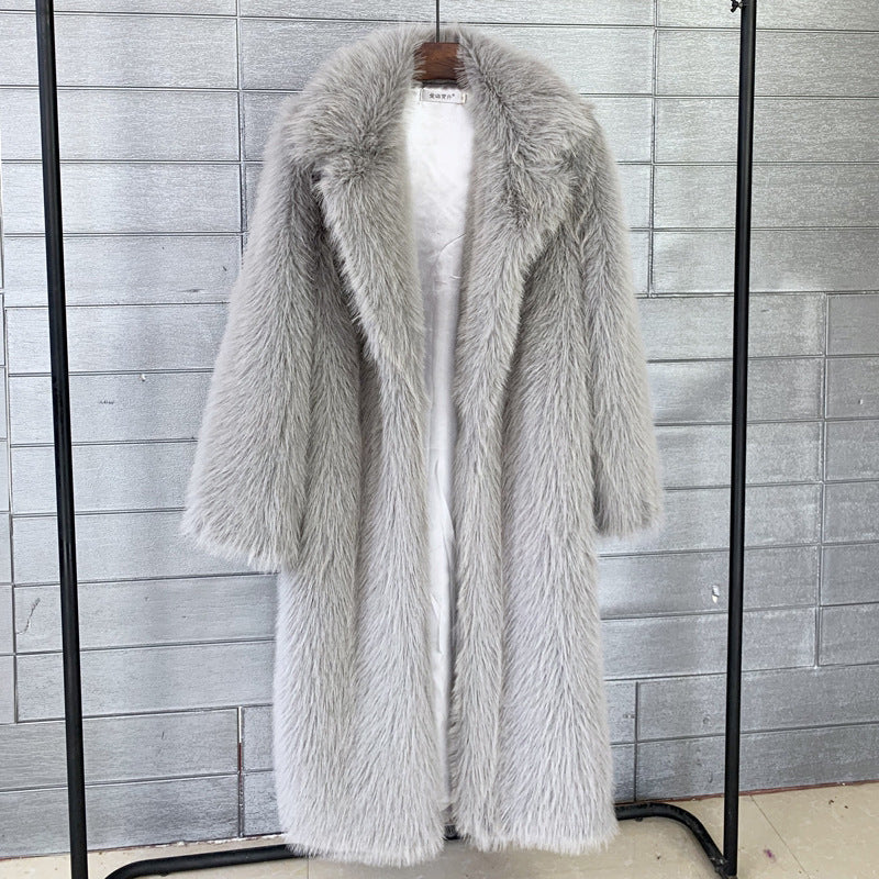 Dames Faux Fur Jas Stijlvol Warm Elegante Coat