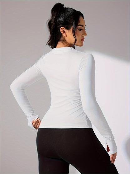 Vrouwelijke Sportjack Lange Mouwen Casual Stijl → Sportjack Vrouw Lange Mouwen Waterdicht Casual