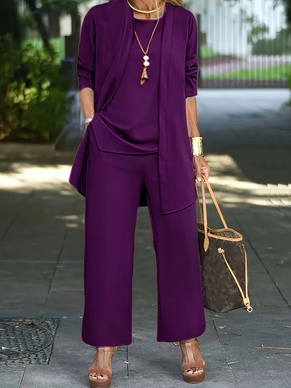 Dames Elegante 3-delige Set Stijlvol Comfortabel