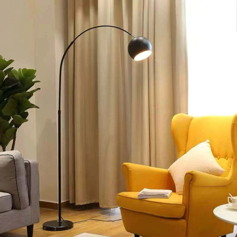 Vloerlamp Boogvorm Led Metaal Zwart Blauw Geel Roze Zilver Goud Dimbaar Woonkamer Slaapkamer