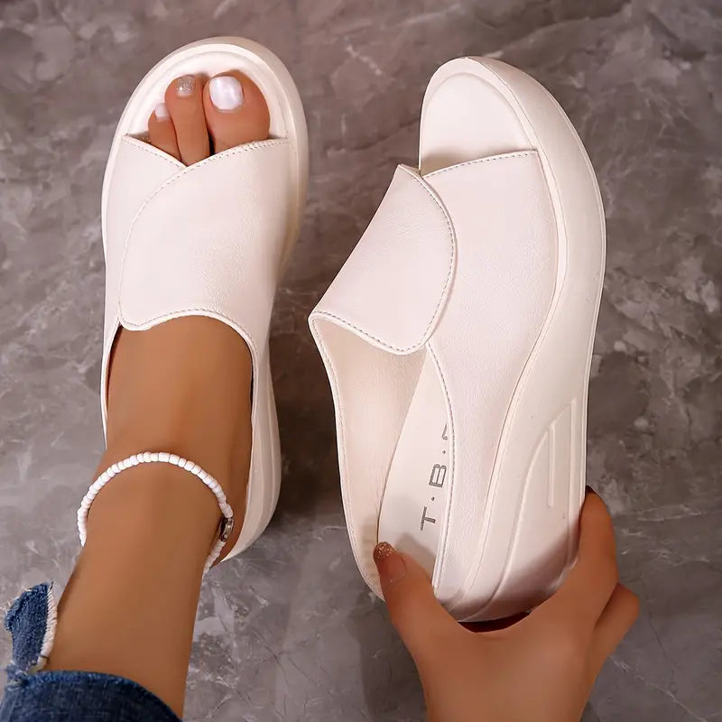 Orthopedische Sandalen Wit voor Dames met Hoge Hak