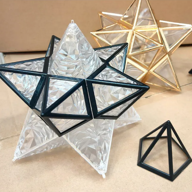 Pinlo stervorm plafondlamp E27 goud hal slaapkamer verlichting geometrisch design plafondlamp modern klassiek compact 20 cm