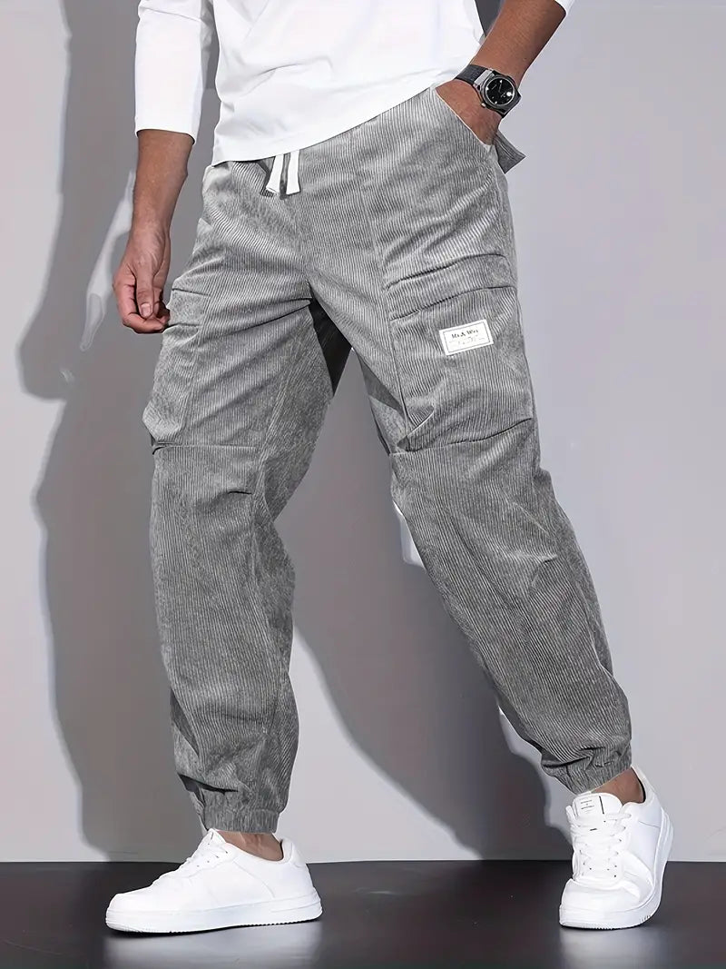 Heren Joggingbroek Zwart Cargo Comfortabele Broek