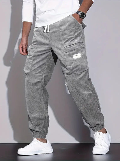 Heren Joggingbroek Zwart Cargo Comfortabele Broek