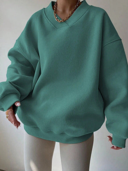 Dames Trui Geel V-Hals Elegante Stijl
