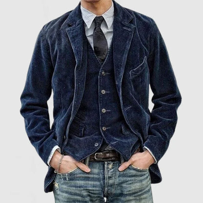 Velvet Blazer Heren - Slim Fit Colbert met Knoopsluiting