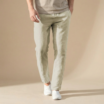 Linnen Zomerbroek Heren Elastisch Ademend Comfortabele Fit - StudioMarella
