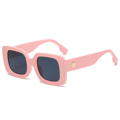 Vierkante Zonnebril Groot Montuur Retro Stijl voor Dames