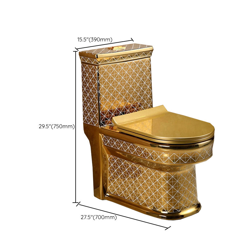 Eendelig Staand Toilet Goudkleurig Keramisch Closet voor Moderne Badkamers