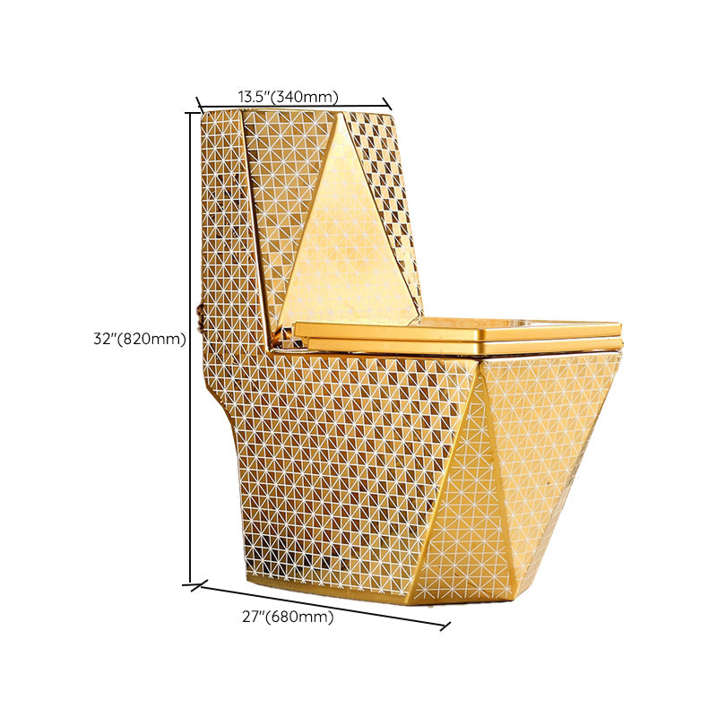 Eendelig Staand Toilet Goudkleurig Keramisch Closet voor Moderne Badkamers