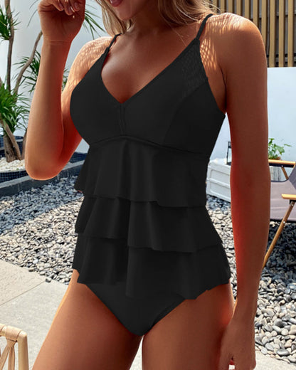 Dames Badpak met Ruches Elegante Pasvorm