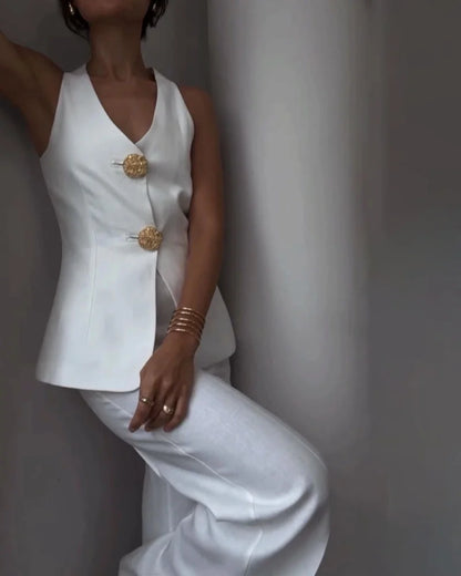 Dames Gilet Zonder Manches Elegant Design
