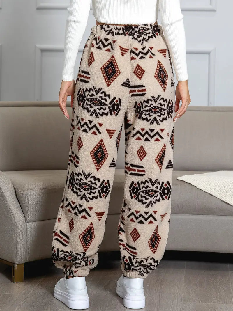 Comfortabele Joggers met Aztekenpatroon Stevige Zit