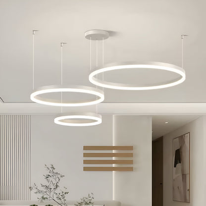 Moderne Led Ring Hanglamp Met Meerdere Lichtcirkels En Dimbare Verlichting