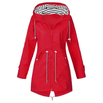 Regenjas Dames Waterdicht met Capuchon Outdoor Stijlvol