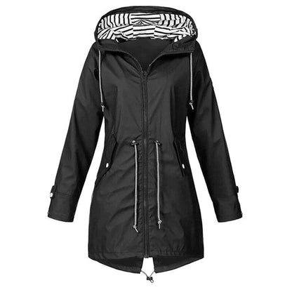 Regenjas Dames Waterdicht met Capuchon Outdoor Stijlvol - StudioMarella