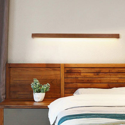 LED Wandlamp Hout Lineair Warm Wit Badkamer Slaapkamer Wandverlichting Modern Minimalistisch Lichtbalk