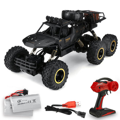 RC Monster Truck 6-Wiels Offroad met 2.4 GHz Afstandsbediening – Snelheid tot 52 km/u – Inclusief 2 Accu's voor Kinderen en RC-Fans
