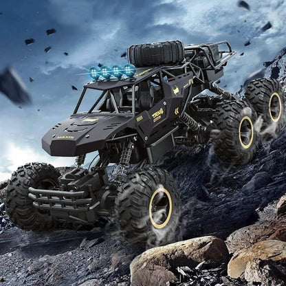 RC Monster Truck 6-Wiels Offroad met 2.4 GHz Afstandsbediening – Snelheid tot 52 km/u – Inclusief 2 Accu's voor Kinderen en RC-Fans
