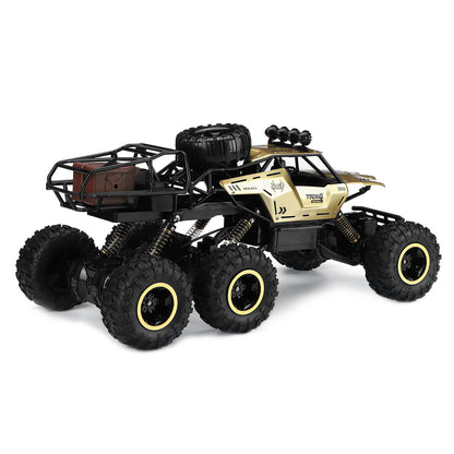 RC Monster Truck 6-Wiels Offroad met 2.4 GHz Afstandsbediening – Snelheid tot 52 km/u – Inclusief 2 Accu's voor Kinderen en RC-Fans