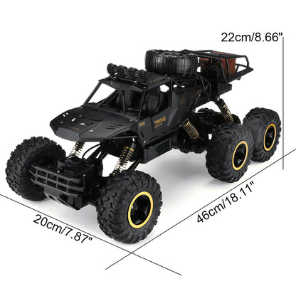 RC Monster Truck 6-Wiels Offroad met 2.4 GHz Afstandsbediening – Snelheid tot 52 km/u – Inclusief 2 Accu's voor Kinderen en RC-Fans