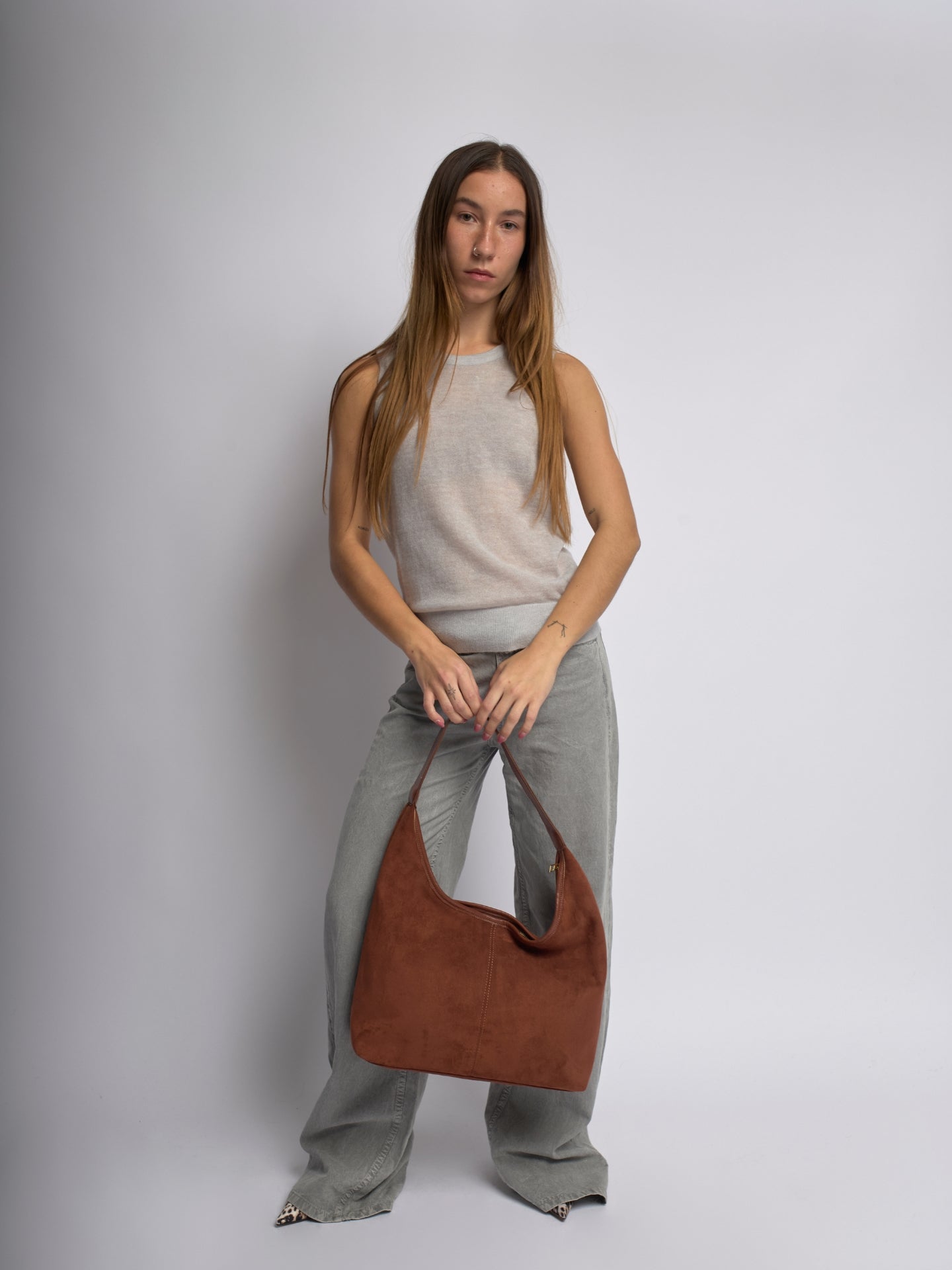 Vegan Leren Tote Tas Halfrond Stijlvol en Duurzaam
