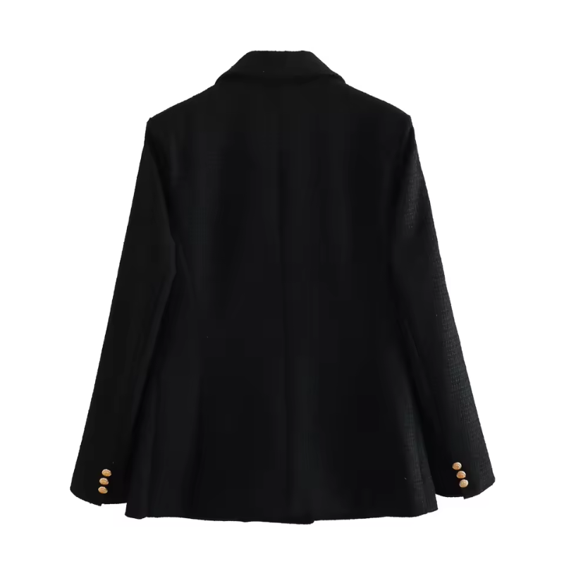 Dames Blazer Elegant met Reverskraag en Knopen