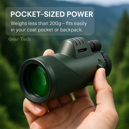 Compacte Ultra-Zoom Monoculair met HD-lens – Lichtgewicht Telescoop voor Vogels Kijken, Wandelen & Sportevenementen