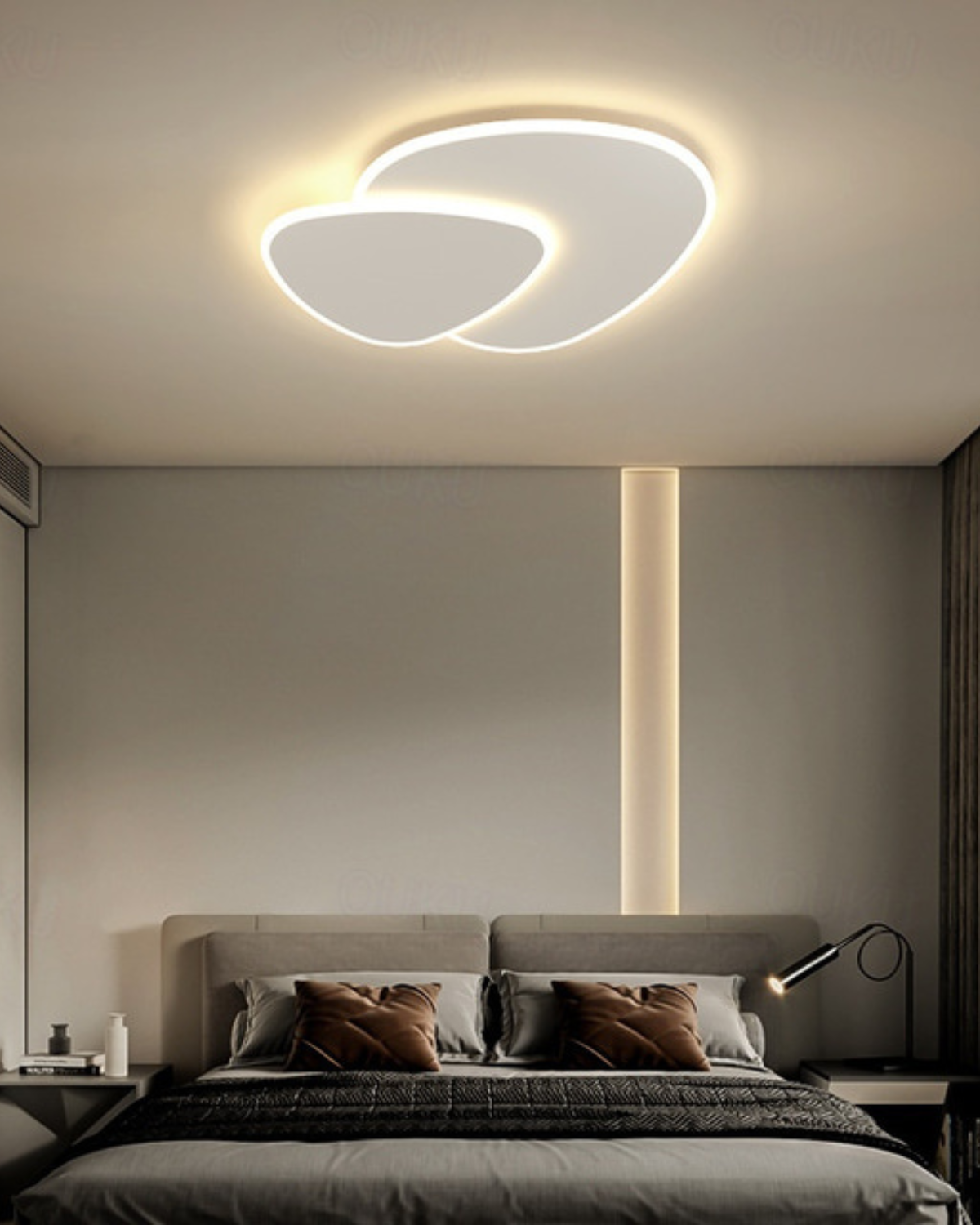 Plafondlamp Asymmetrisch Ontwerp LED Verlichting Warm Licht Modern Interieur Woonkamer Slaapkamer Eetkamer Minimalistische Designlamp