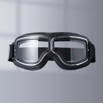 Retro Motorgoggles met Beschermglazen en Verstelbare Band