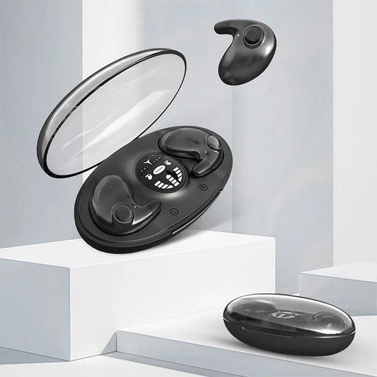 Bluetooth 5.3 Slaap Oordopjes Ultra Compact Draadloos Muziek In-Ear Onzichtbaar Geluidsdemping Handsfree Nachtrust Comfortabel Hardlopen Sport