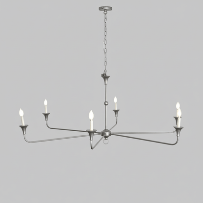 Kaarslamp Kroonluchter Messing Metaal Goud Zwart Wit Nikkel Woonkamer Eetkamer 5 6 Armen Hanglamp Vintage Kaarsenkroonluchter