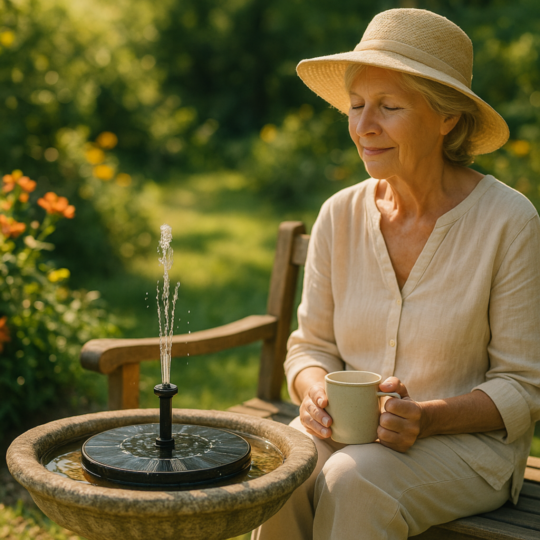 Zonne-energie Fonteinpomp voor Vijver Vogelbad en Tuin met Automatische Werking